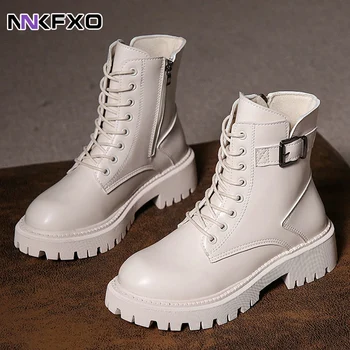 2023 Mulher Nova Ankel Boots Feminina Outono Inverno Confortável Botas Curtas Dedo do pé Redondo Quadrado Saltos, Botas Estilo Britânico Botas QB268