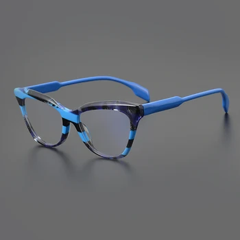 2023 Novo clássico da moda de óculos de armação de homens acetato de retro óptico de óculos de Miopia de leitura de mulheres multicolor óculos personalizado