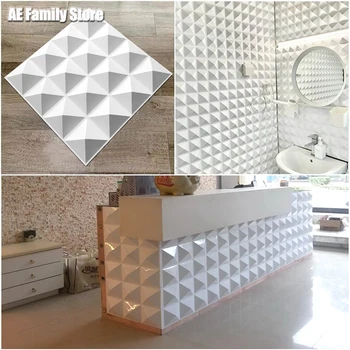 30x30cm 3D tridimensional 3D painel de azulejos do molde de gesso 3D adesivos de parede sala de estar papel de parede mural impermeável casa de banho cozinha