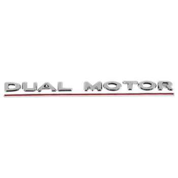 3D Motor Dupla Adesivos de Carro de Trás do Tronco Emblema Adesivo Emblema Decalques para Tesla Model 3 2017-2020, Adesivo Decorativo
