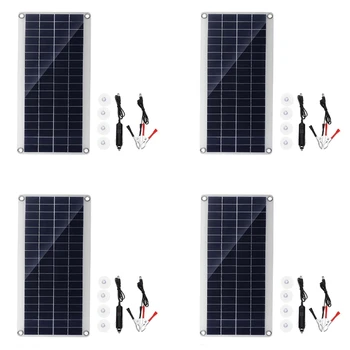 4X de 300W Painel Solar Portátil de Dupla 12/DC 5V USB de Carregamento Rápido Impermeável de Emergência de Carregamento Exterior Carregador de Bateria