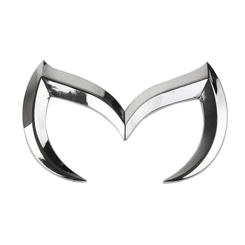 5X de Prata Mal M Emblema Emblema de Decalque Para Mazda Modelo de Corpo do Carro de Trás do Tronco etiqueta Autocolante de Identificação Decoração