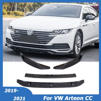 A Volkswagen VW Arteon CC 2019 2020 2021 pára-choque Dianteiro Lip Spoiler Lado Divisor de Difusor de Guardas Protetor de Acessórios para carros