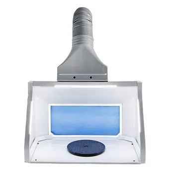 Aerógrafo Pintura da Cabine de Pulverizador do Ventilador de Exaustão com Filtro Kit de Iluminação LED para o Modelo de Colorir DIY Arte da Pintura à pistola Caixa de Bancada