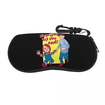 Amigo Até O Fim de Horror Chucky Óculos de sol Soft Case de Neoprene Zíper brincadeira de Criança Shell de Óculos Caso Personalizada Caixa de Protecção