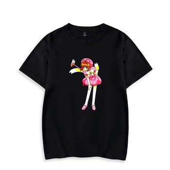 Anime Cardcaptor Sakura Oversized T-Shirt Mulheres Homens Verão O-neck Manga Curta de Algodão Engraçado Camiseta Graphic Tees Harajuku Tops