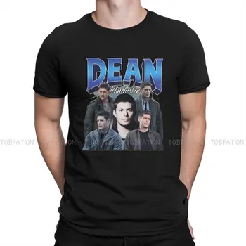 Dean Winchester Citações Vintage Retro Camiseta Para o Masculino Sobrenatural TV Roupas T-Shirt 100% Algodão Solto Presente Criativo