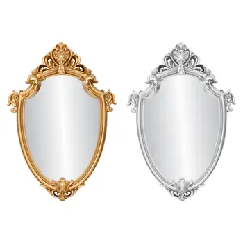 Decorativos de Parede, Espelho com Moldura, Espelho Pendurado na Parede Vintage Esculpida de Suspensão