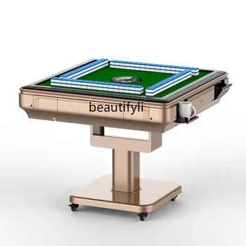 Dobramento de Mahjong Máquina Automática de Mesa de Jantar de Dupla Utilização Mahjong Tabela Mudo Baixo com a Universal Máquina Roda