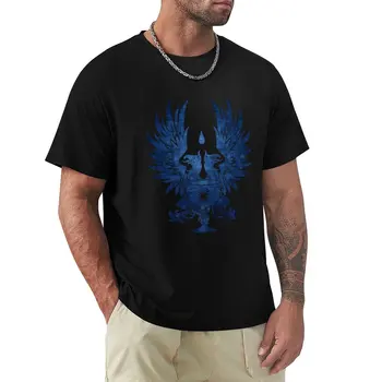 Dragon Age: Grey Warden Azul T-Shirt, camisas gráfica tees em branco t-shirts pesado t-shirts mens grandes e altos t-shirts