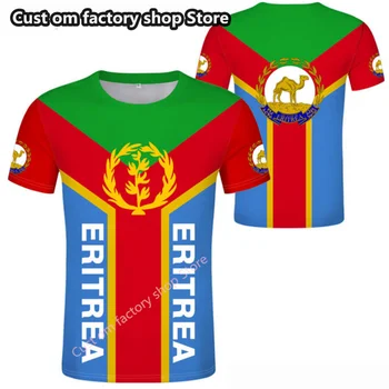 Eritreia Bandeira T-shirts personalizado Gratuito, nome ERI Nacional de T-shirt Eritreia sinalizador de topo da T-shirt dos Homens T-shirt de manga curta Camiseta