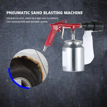 Handheld Pneumático Sandblaster Arma com Bicos Anti-ferrugem Máquina de jato de Areia