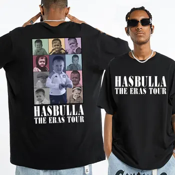 Hasbulla As Eras Passeio de Luta Meme T-Shirt Rússia Mini Khabib Blogger T-shirts Homens Mulheres da Moda Oversized Camisetas de Manga Curta
