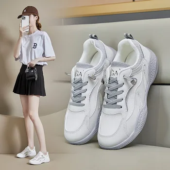 Ins Versão coreana Forrest Gump Sapatos de Mulheres da Maré 2023 Verão Respirável Aluno Novo Tênis Pequenos Sapatos Brancos