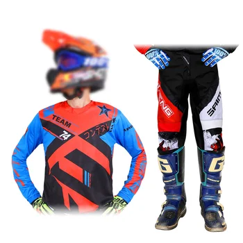 Motocross Jersey Calça Kits de criança menino menina montanha Dirt Bike Downhill Enduro MOTO Off-road Jovens crianças MX ATV