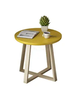 Nordic mesa de café simples e moderno apartamento pequeno sofá da sala a mesa de casa, quarto de mesa redonda móvel mesa de café
