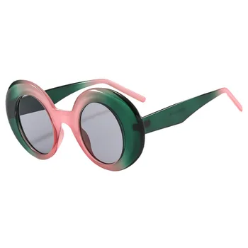 Nova Moda Retro Óculos Redondos Mulheres Senhora Exclusivo de Hip-hop de Óculos de Sol Menina Marca de Luxo da Designer de Óculos Óculos de Tons