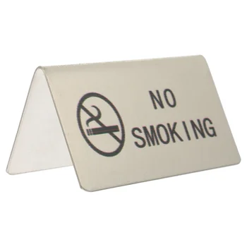 Não Fumar Sinal De Escritório Mesas De Aço Inoxidável Mesa Da Placa Do Assento A Bordo Interior Secretária