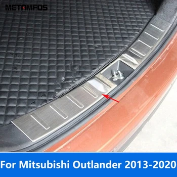 Para Mitsubishi Outlander 2013-2018 2019 2020 Aço Inoxidável Traseira Do Tronco Soleira Da Porta Traseira Raspar A Placa De Protecção De Acessórios Para Carros