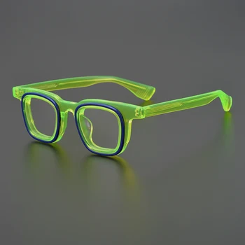 Qualidade SUPERIOR de acetato de óculos de armação de homens artesanais marca de designer óptico de óculos para Miopia mulheres prescrição de óculos de leitura